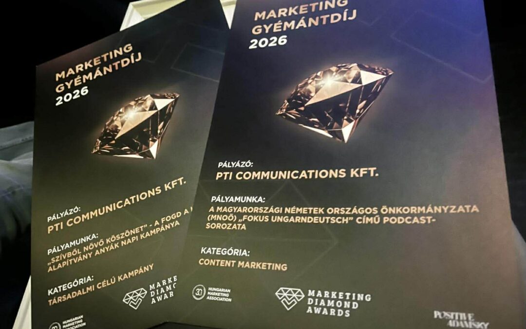 Ismét 2-szeres Marketing Gyémántdíjas ügynökség lettünk – értéket teremtő kommunikációval